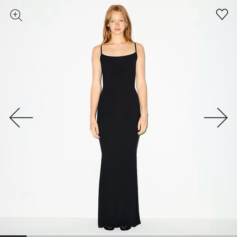 Skims Black Maxi Dress